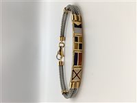 Bracciale Soma Gioielli Uomo Bracciale in acciaio oro e smalto in Oro GPL B495 BR AC/ORO/SMALTO - GPL B495 BR AC/ORO/SMALTO
